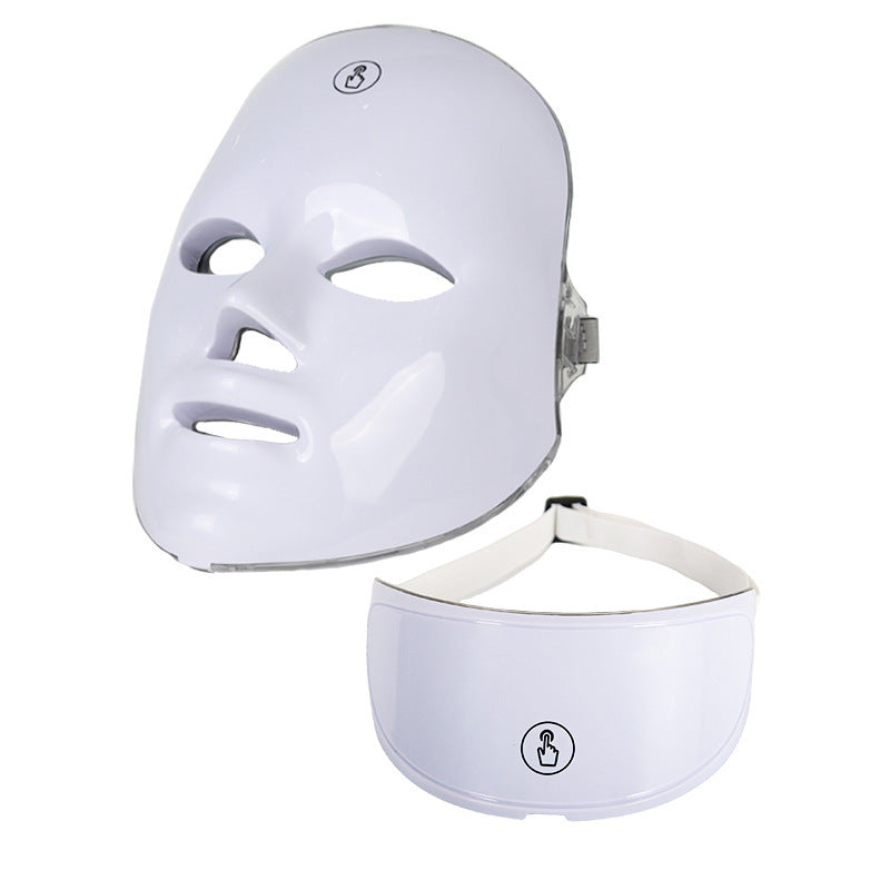 LED 7-Color Light Therapy Face & Neck Mask – Skin Brightening, Smoothing & Anti-Aging Beauty Device