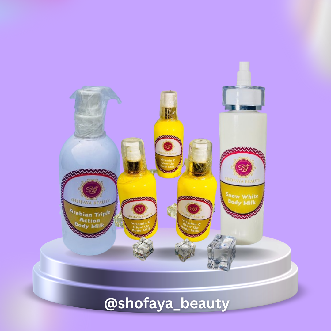 Rich and creamy body milk for hydration and soft skin.