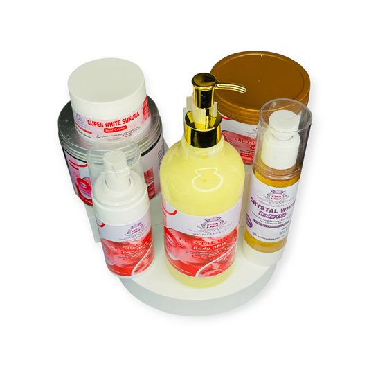 All bottles of crystal white full sets on a white background 